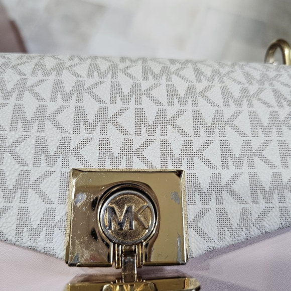 Michael Kors GUC Lita Medium Two Tone Logo Crossbody Bag - Picture 13 of 13